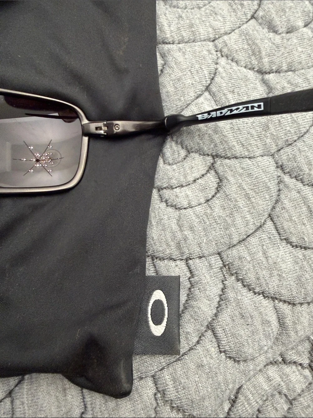 Oakley Badman sunglasses in carbon, new
